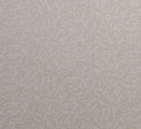 Cream Fabric / Pale Gold Holly Print