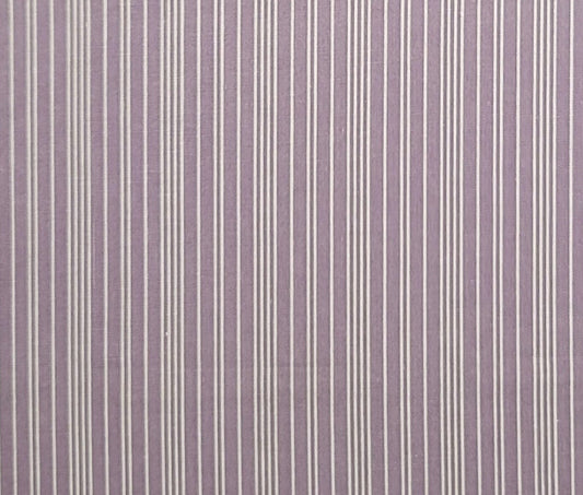 Orchid Fabric / Soft White Pin Stripes - Selvage to Selvage Print