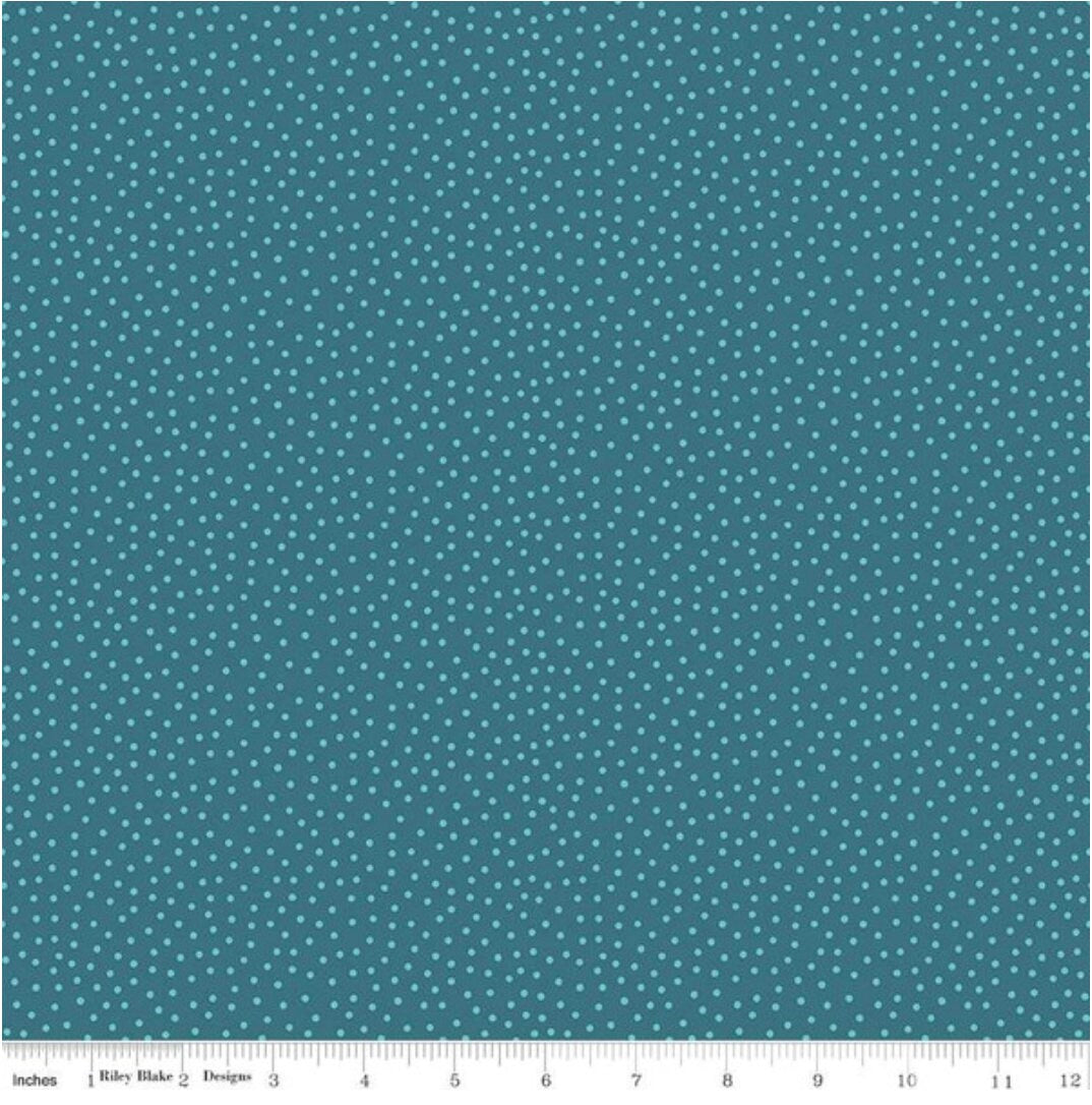 Riley Blake Designs Pattern C14796 Gone Glamping by Lori Whitlock 2024 - Dots Blue - Blue Dot Print Fabric