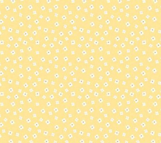 Riley Blake Designs Pattern C14794-YELLOW Gone Glamping by Lori Whitlock 2024 - Blossoms Yellow - Yellow Fabric / White Flowers