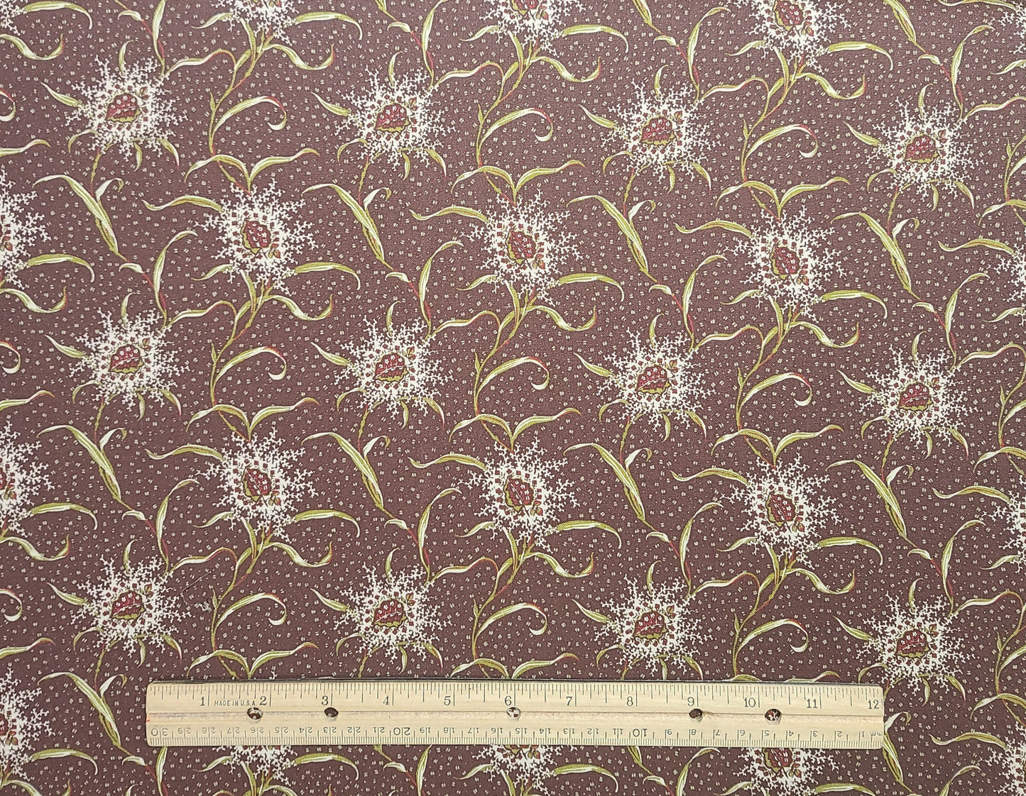 Bed & Breakfast by Connecting Threads 2009 - Brown Fabric / Reproduction Style Red, Green, White Flower Print