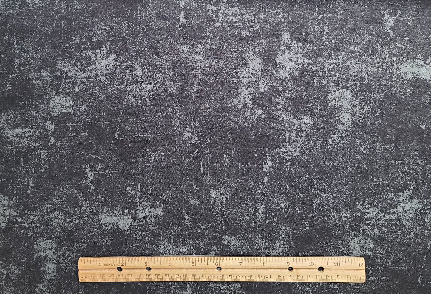 53" WIDE Black and Gray "Grunge" Fabric - Selvage to Selvage Print