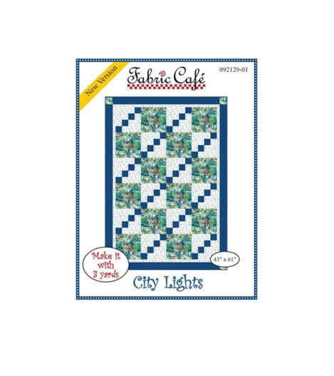 Fabric Cafe - 3-Yard Quilt Pattern - City Lights