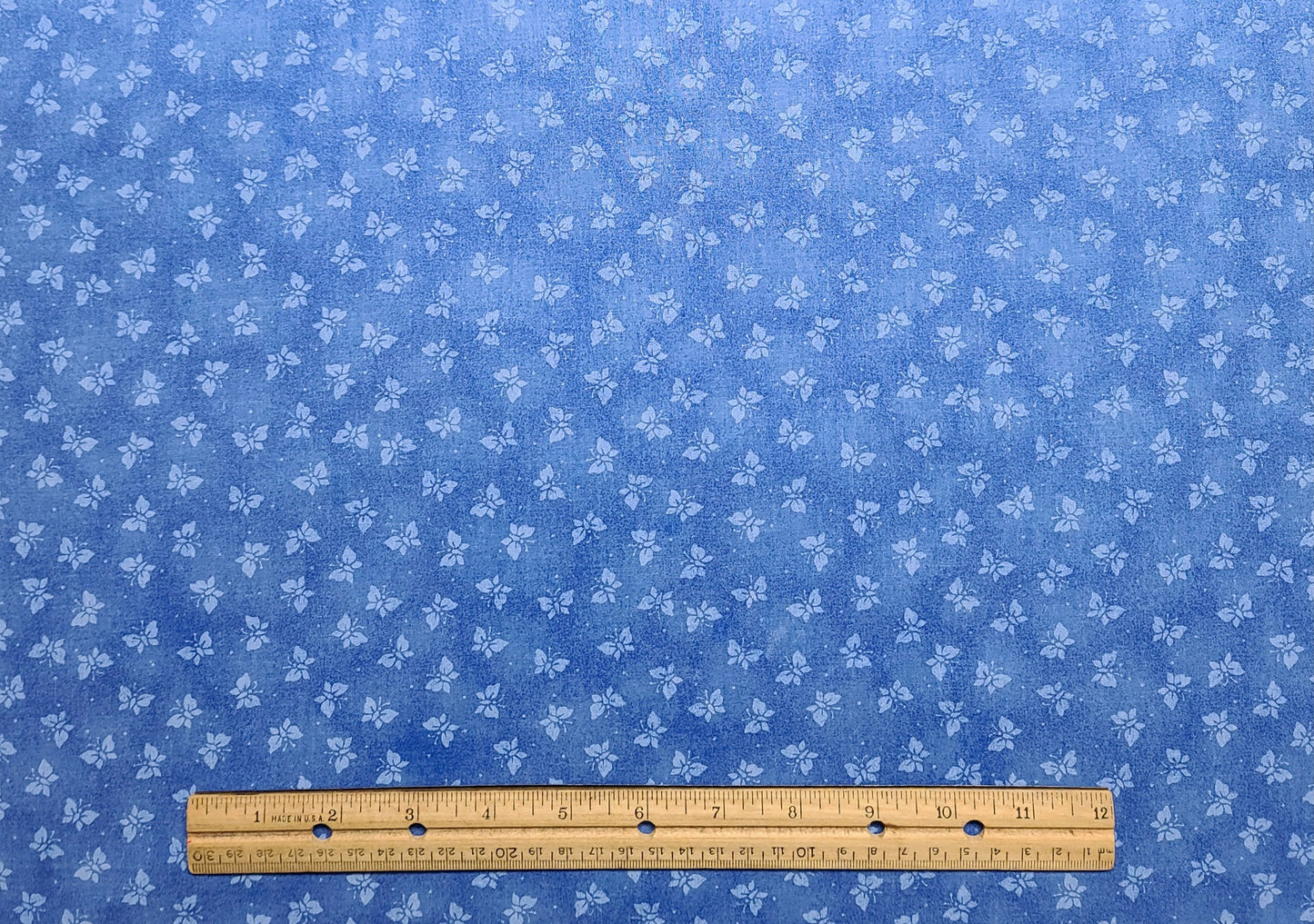 Marcus Brothers Textiles Inc - Blue Tonal Fabric / Pale Blue Butterfly Print