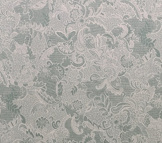 Classic Cottons 1999 - Mint Green Fabric / Ivory "Lace" Print