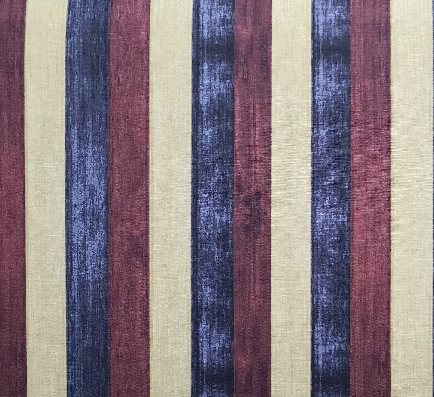 JoAnn Fabrics - Gold, Blue, Burgundy Border Stripe Fabric