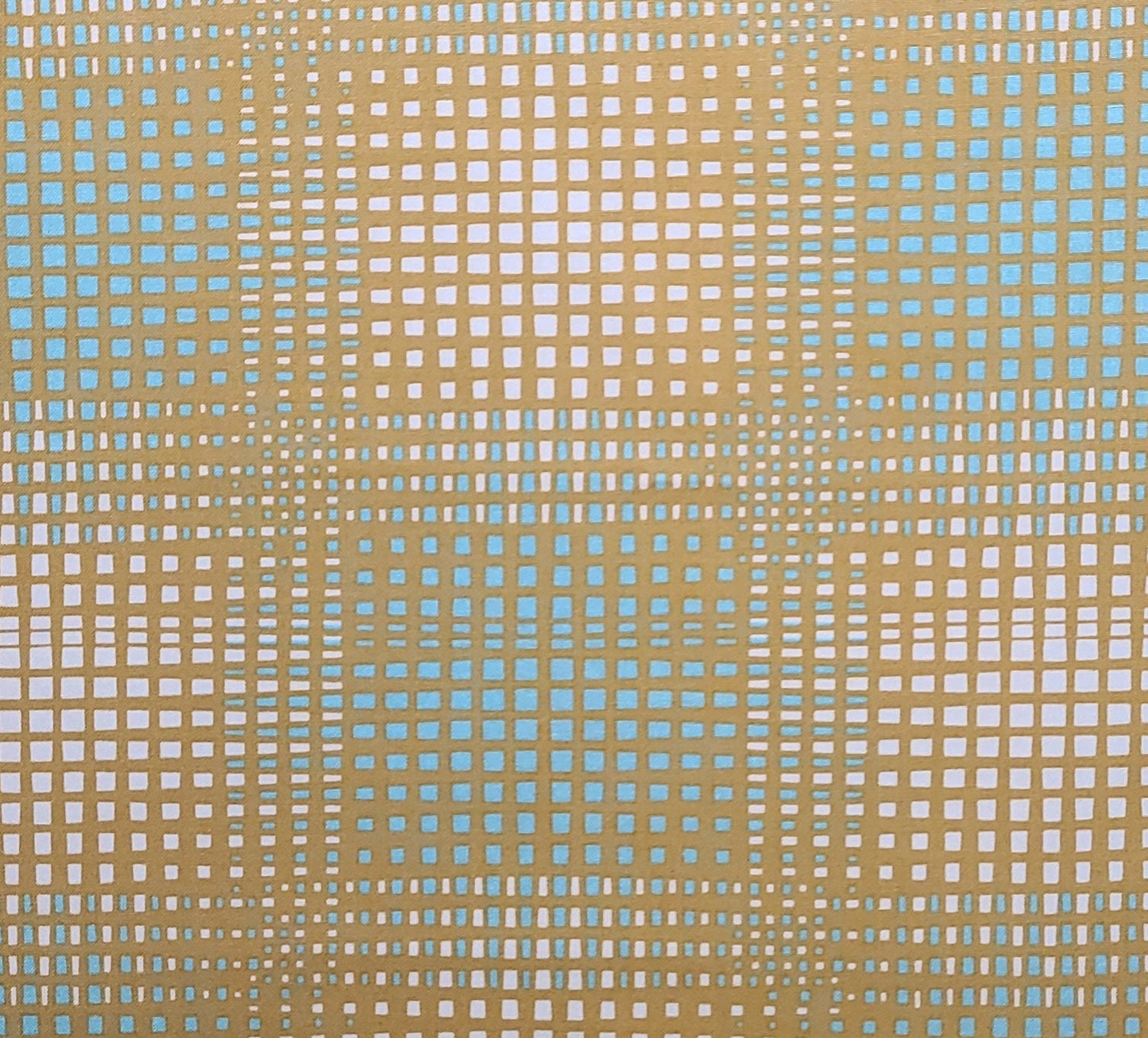 EOB - Free Spirit Presents Modernist by Joel Dewberry PWJD138 Vignettes - White, Golden Tan, Seafoam Geometric Print Fabric