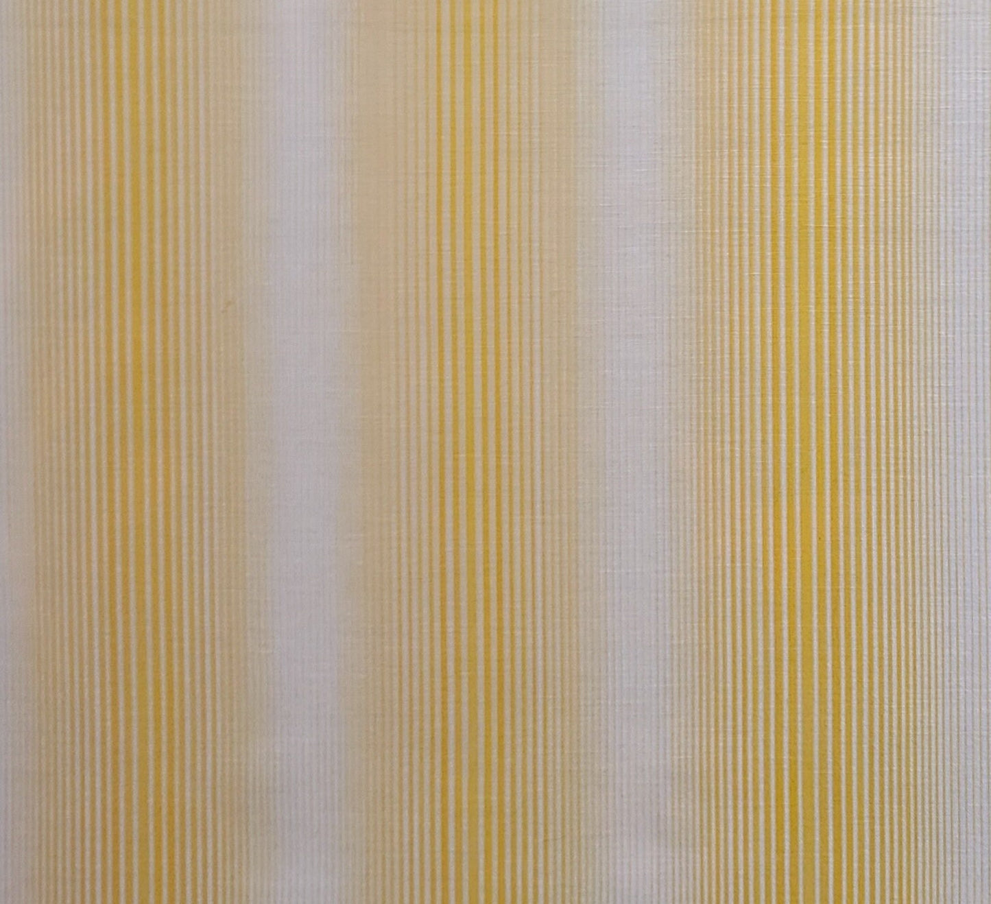 EOB - White and Yellow Border Stripe Print Fabric - Selvage to Selvage Print