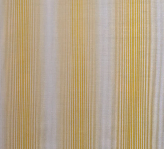 EOB - White and Yellow Border Stripe Print Fabric - Selvage to Selvage Print