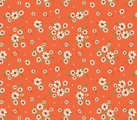 Riley Blake Designs Pattern C14872 Autumn Afternoon by Heather Peterson 2024 - Daisies Autumn - Burnt Orange Fabric White Daisy Print