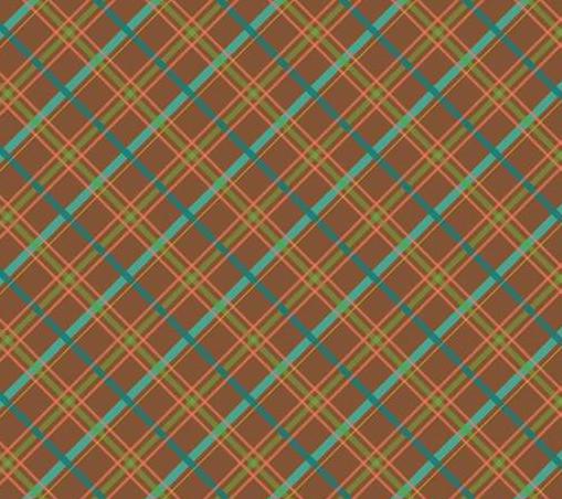 Riley Blake Designs Pattern C14875 Autumn Afternoon by Heather Peterson 2024 - Plaid - Brown Fabric Green Teal Orange Plaid