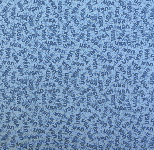 EOB - Multi Tonal Blue Fabric / Dark Blue USA Scattered Print