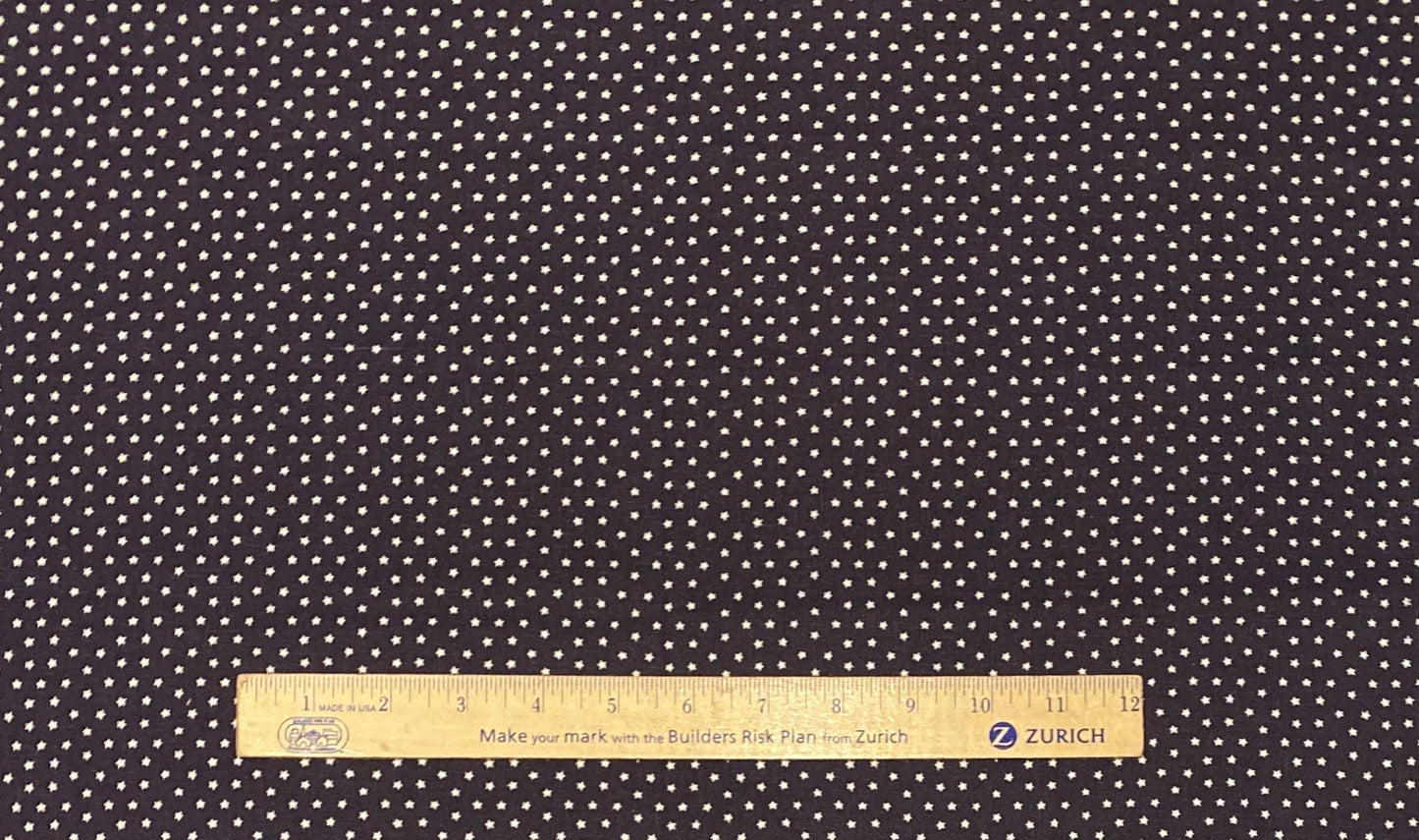 EOB - Marcus Brothers Textiles - Dark Navy Fabric / White Star Print