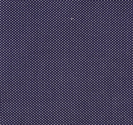 EOB - Joan Kessler for Concord Fabrics Inc - Navy Fabric / White Micro Dot Print. .