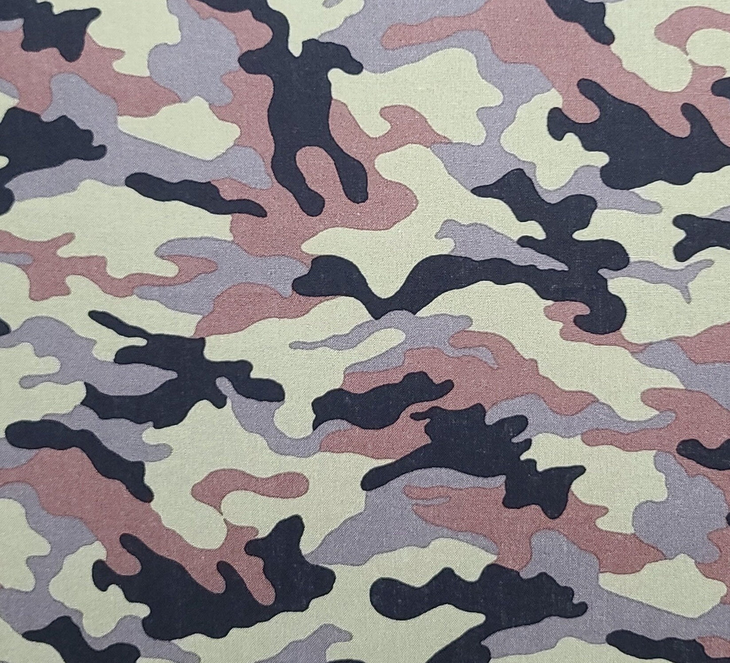 David Textiles Inc - Army Green, Brown, Black Camo Print Fabric