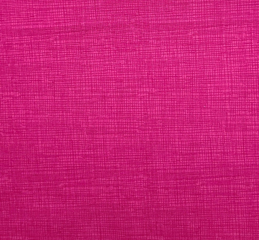 EOB - Timeless Treasures Fabrics Patt#FUN-C8224 - Bright Raspberry Colored Crosshatch Print Fabric