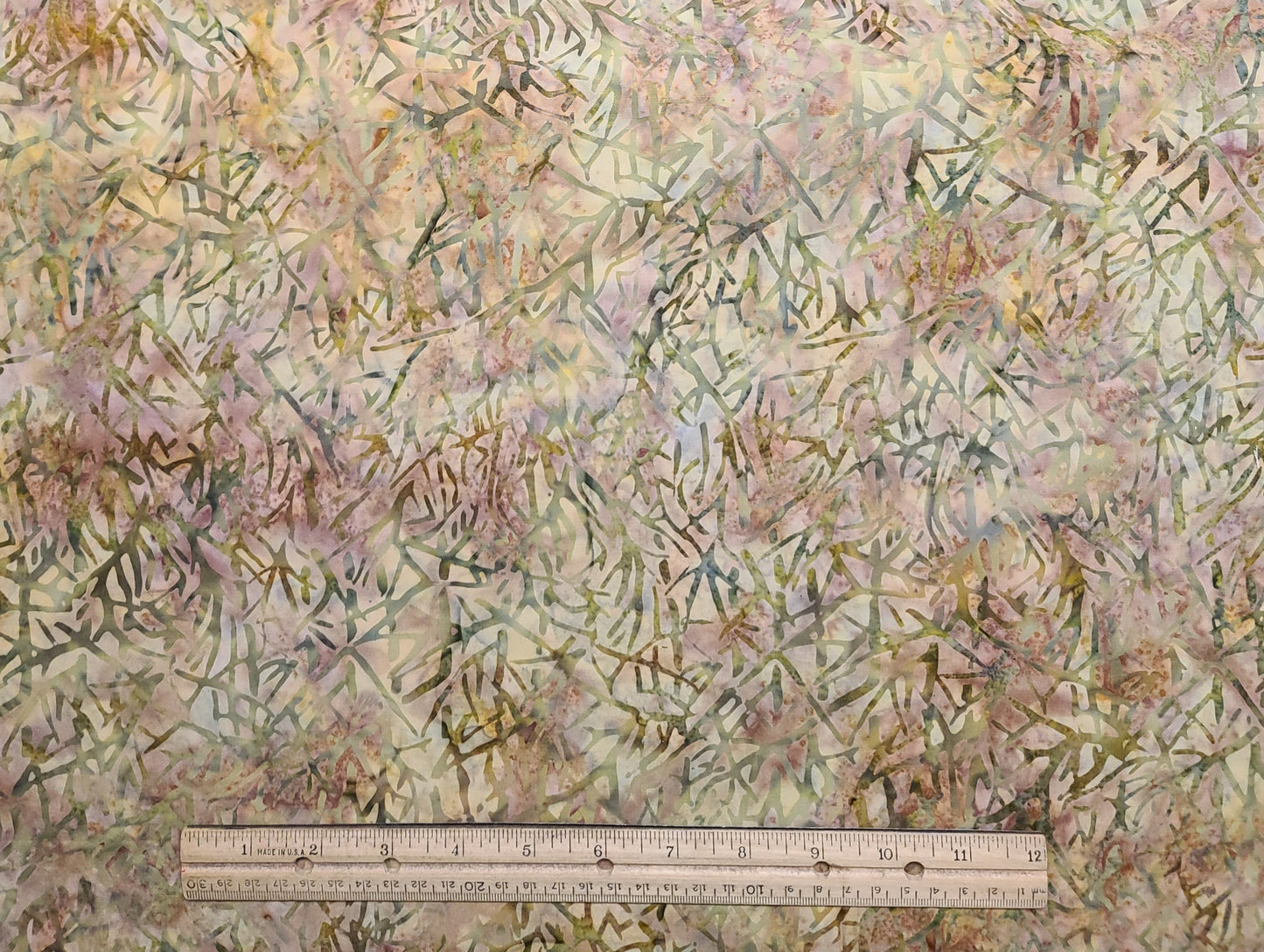 BATIK - Tan, Rose, Olive Patterned Fabric