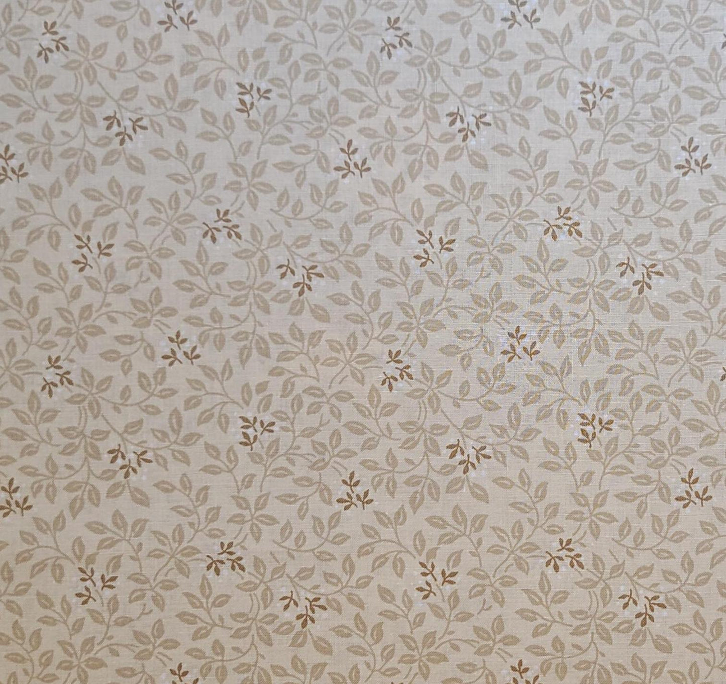 North Bay by Thimbleberries for RJR Fashion Fabrics - Cream Fabric / Taupe and Tan Leaf Print