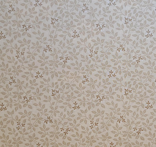 North Bay by Thimbleberries for RJR Fashion Fabrics - Cream Fabric / Taupe and Tan Leaf Print