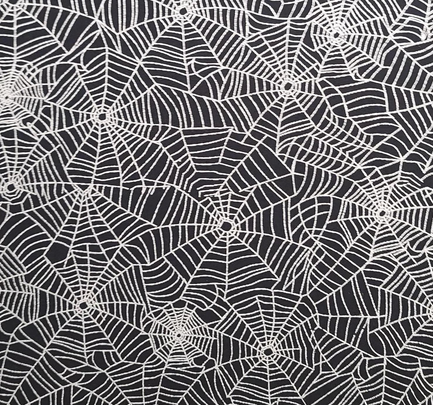 JoAnn Fabrics - Black Fabric / Silver Foil Spiderweb Print