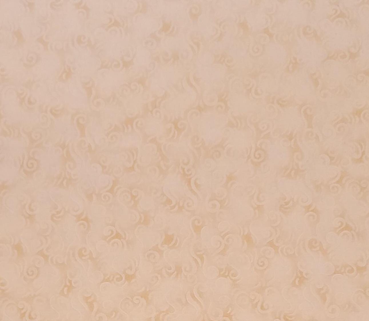 Timeless Treasures Fabrics Inc Patt #BASIX-C5716 - Cream, White, Tan Tonal Scroll Print Fabric