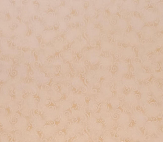 Timeless Treasures Fabrics Inc Patt #BASIX-C5716 - Cream, White, Tan Tonal Scroll Print Fabric