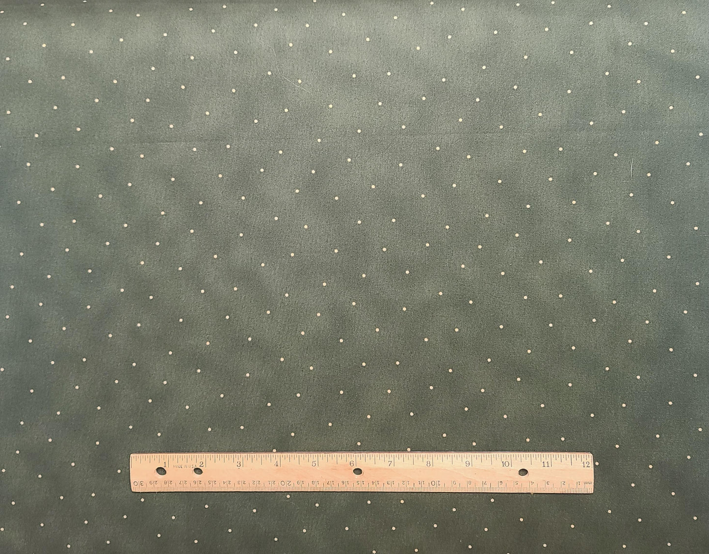 569 Simpatico by Maywood Studio - Dark Green Fabric / Cream Dot