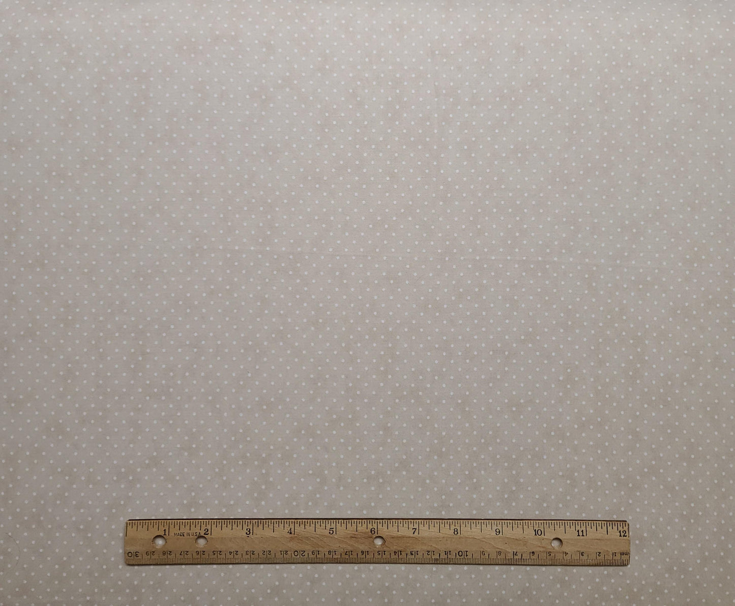 Essential Dots by Moda - Tan Tonal Fabric / White Dot Print