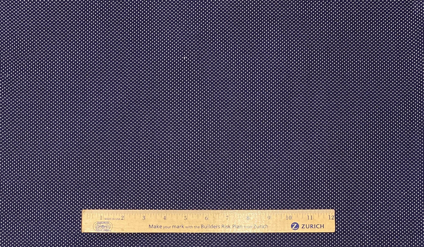 EOB - Joan Kessler for Concord Fabrics Inc - Navy Fabric / White Micro Dot Print. .