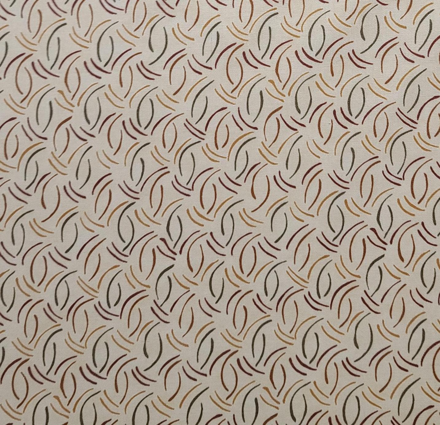 Wish You Were Here by Holly Taylor for Moda Stock #6535 - Cream Fabric / Brown, Green, Gold Print