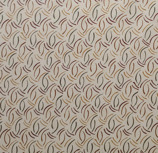 Wish You Were Here by Holly Taylor for Moda Stock #6535 - Cream Fabric / Brown, Green, Gold Print