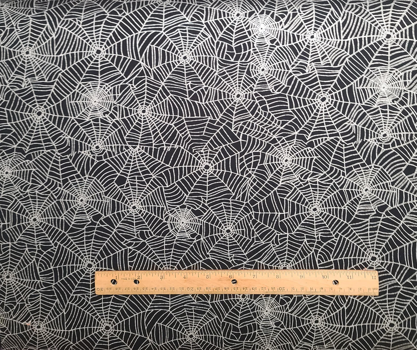 JoAnn Fabrics - Black Fabric / Silver Foil Spiderweb Print