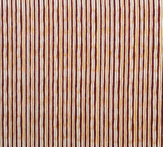 Debbie Mumm Inc for SSI - Gold Tonal, White, Red Vertical Stripe (Parallel to Selvage) Fabric