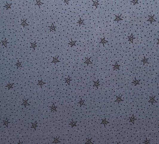 EOB - Snowfolk by Farmyard Creations for Clothworks - Navy Fabric / Black Star and Dot Print