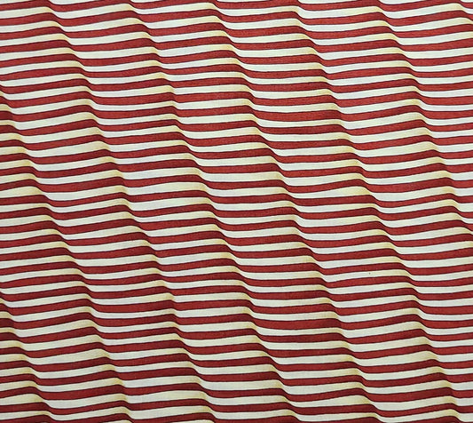 Cape Liberty by Deb Strain for Moda - Horizontal (Selvage to Selvage) Red and White Waving Stripe Fabric