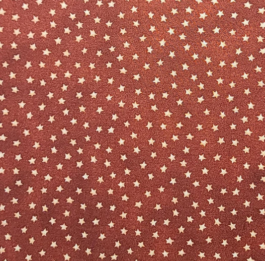 Balloon Race David Carter Brown for SSI - Dark Red Tonal Fabric / Gold Star Print