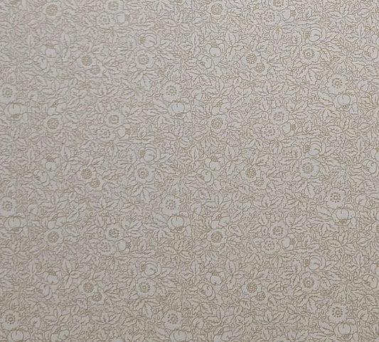 Paint Box Up-Date by Thimbleberries for RJR Fashion Fabrics - Ivory Fabric / Tan Reproduction Style Flower Print