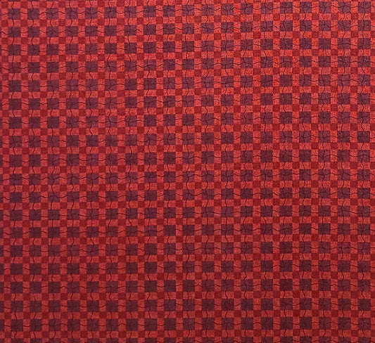 Mumms the Word by Debbie Mumm for SSI - Red, Dark Red, Black Check Pattern Fabric