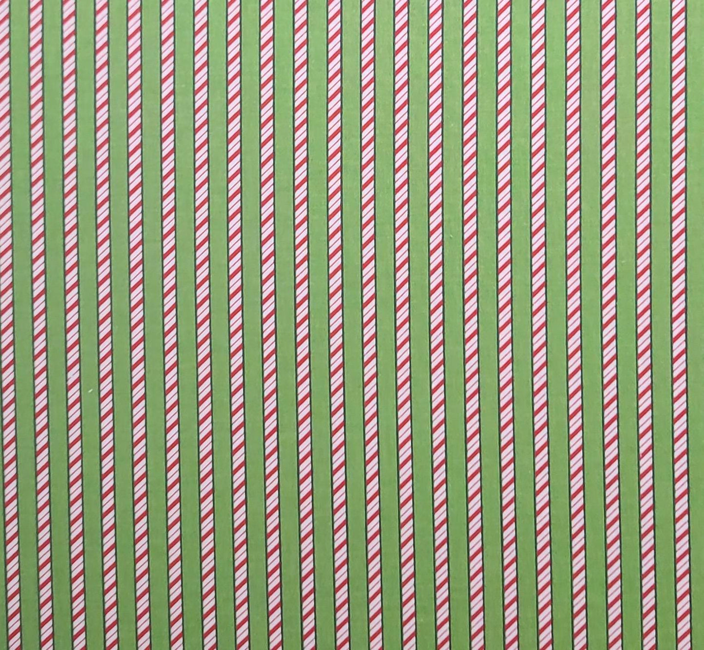 Bright Green Fabric / Peppermint Stick Stripe Fabric