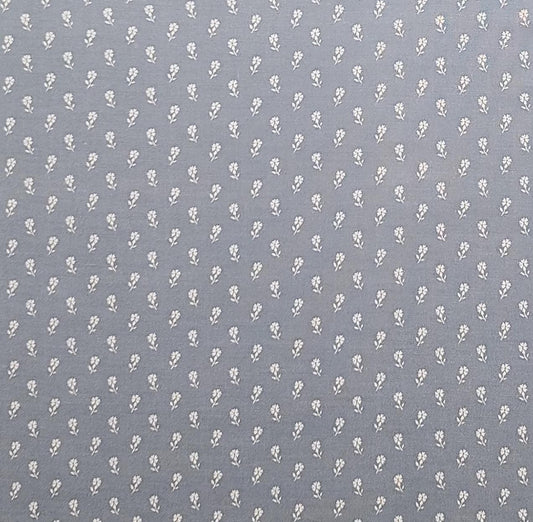 VIP Cranston Print Works - Slate Blue Fabric/ White Flower Print