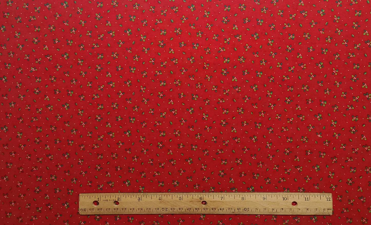 EOB - Red Fabric / Holly with White Berry Print