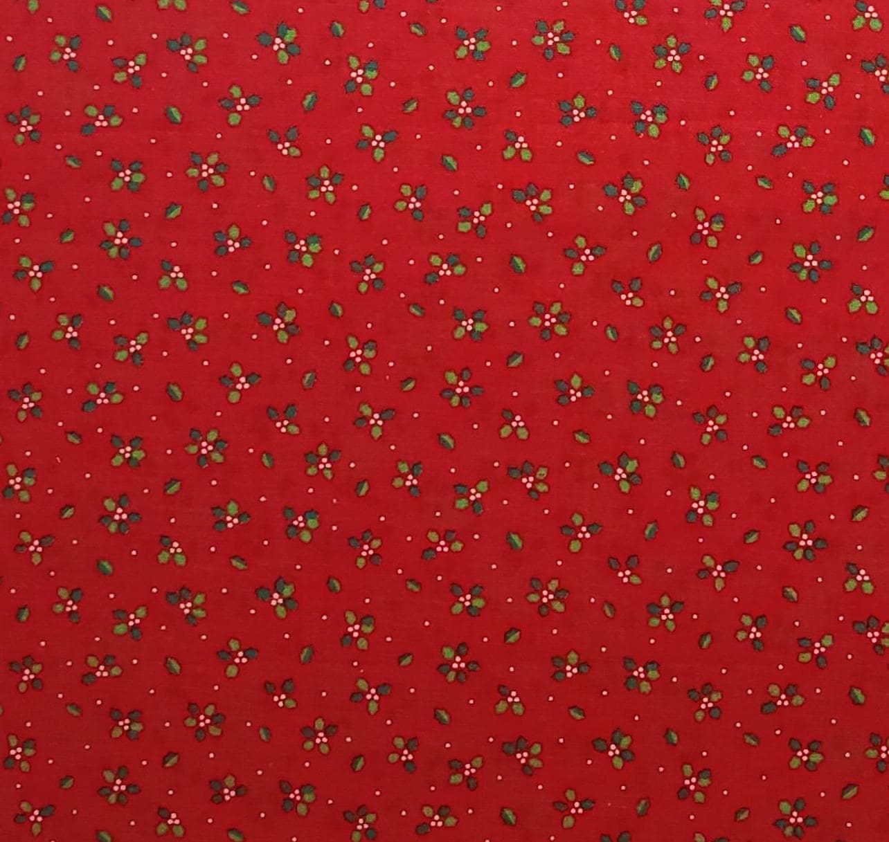 EOB - Red Fabric / Holly with White Berry Print