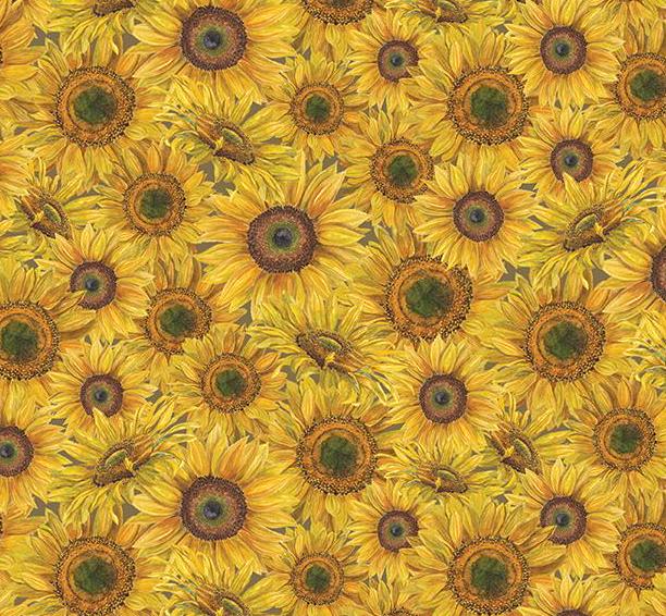 Honey Bees and Flowers Please by Tara Reed 2024 for Riley Blake Designs Pattern C15131 Bouquet - Packed Sunflower Print Fabric