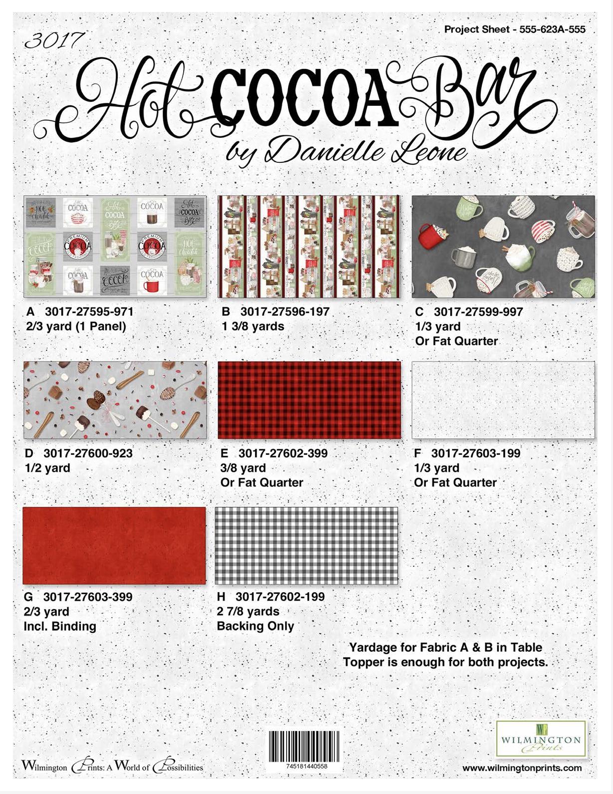 Hot Cocoa Bar Table Topper Quilt by Danielle Leone