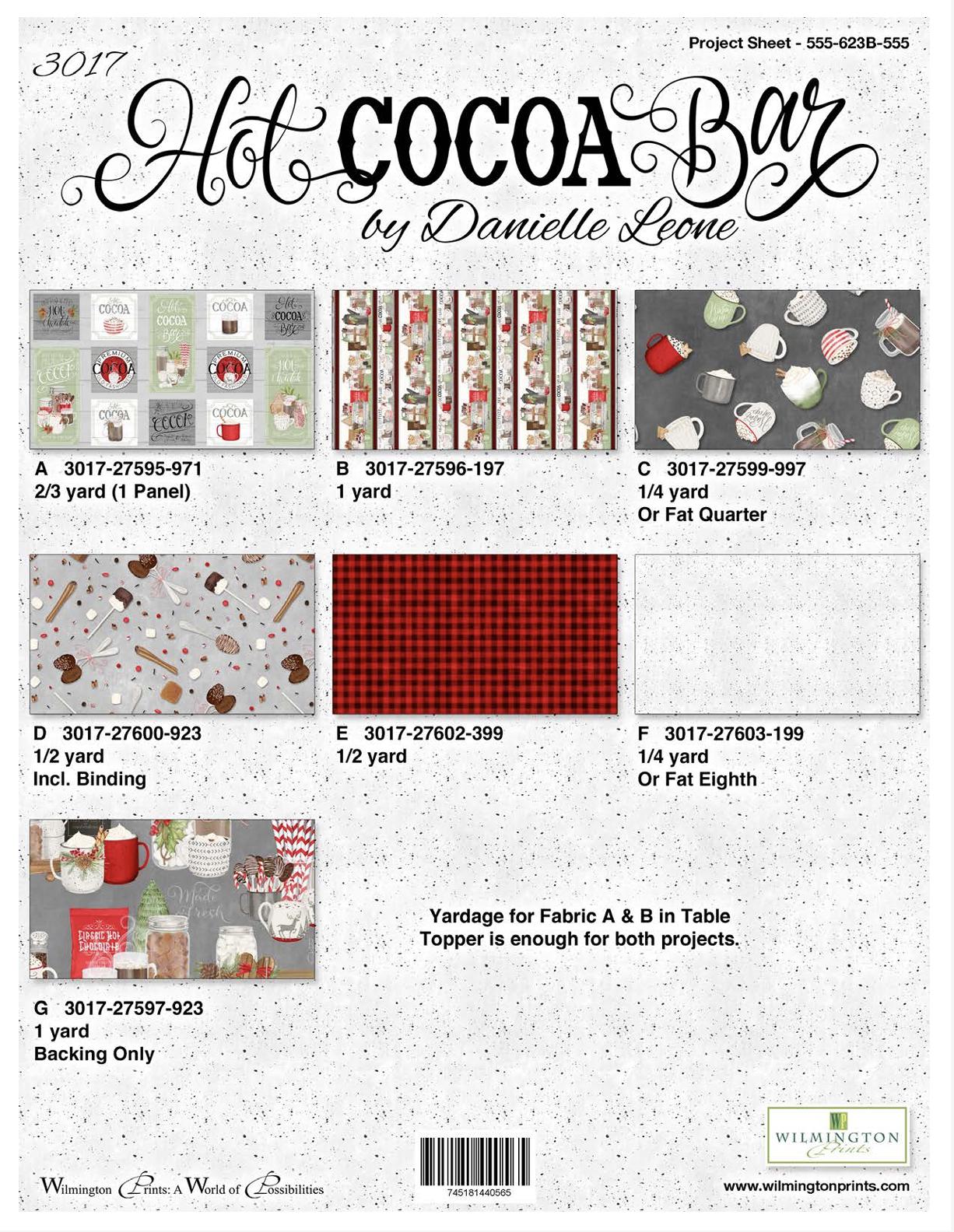 Hot Cocoa Bar Table Topper Quilt by Danielle Leone