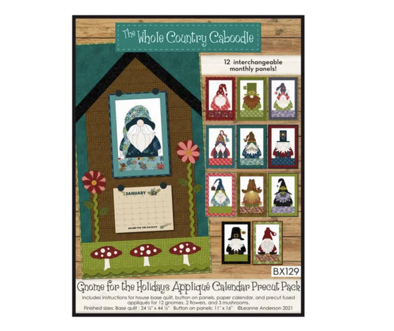 Gnome for the Holidays Applique Calendar Kit - The Whole Country Caboodle