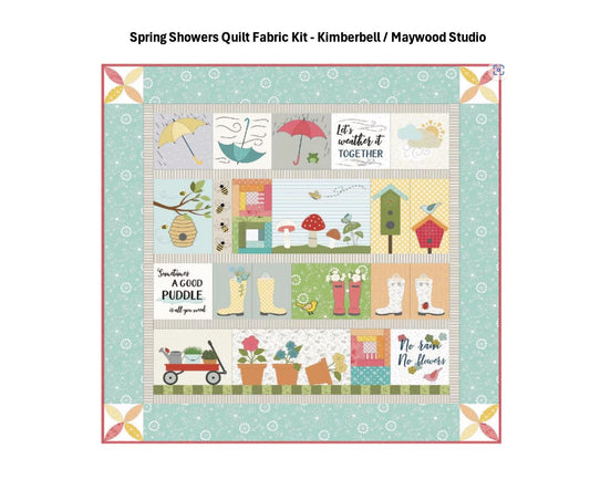 Spring Showers Quilt Fabric Kit - Kimberbell / Maywood Studio.