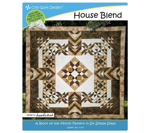 House Blend Quilt Kit - Cozy Quilt Designs / Timeless Treasures Tonga Sumatra Fabric