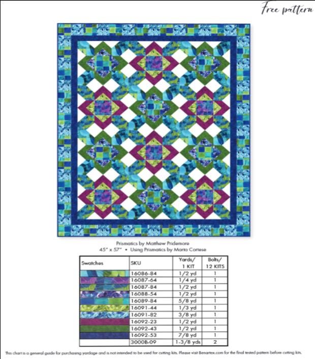 Prismatics Quilt Kit / Marta Cortese / Benartex.