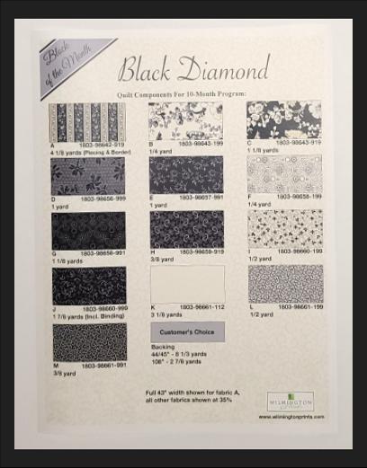 Black Diamond Quilt Kit featuring Blackwood Cottage by Kaye England.